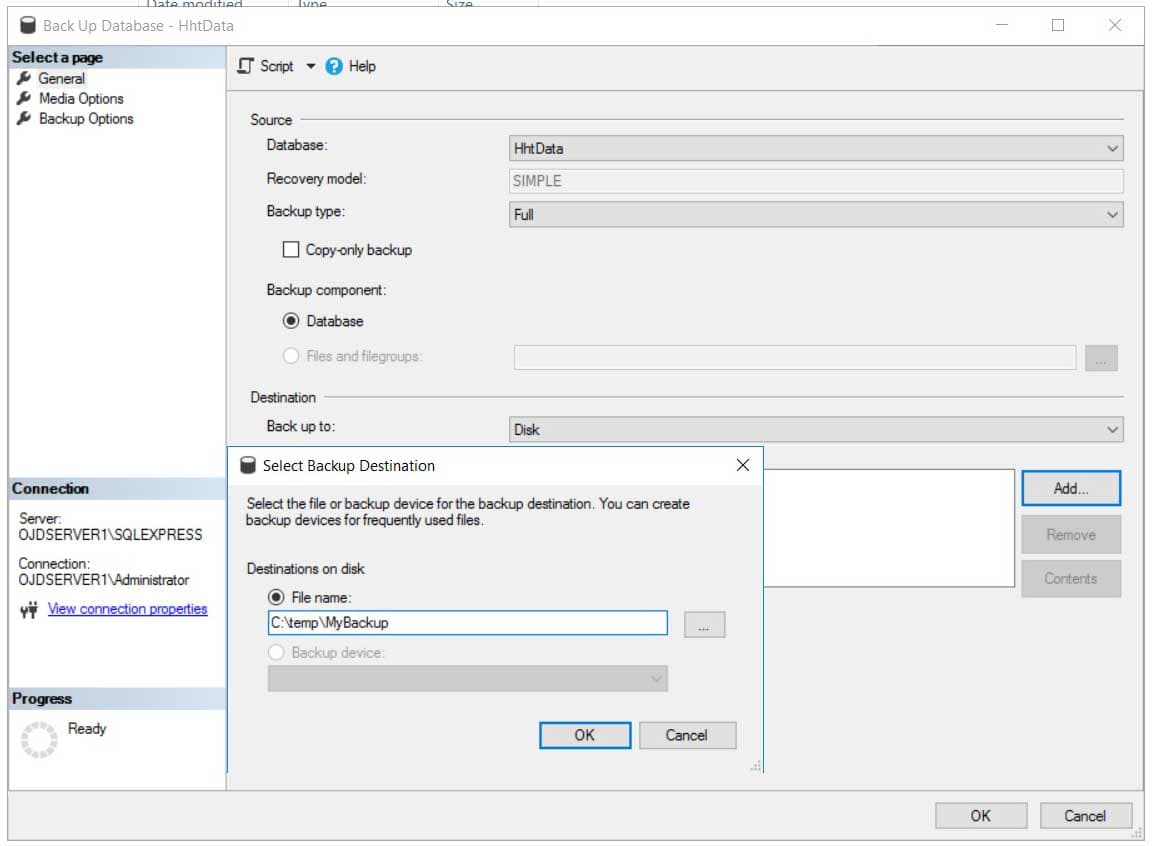 Figure 3: Add Backup Destination